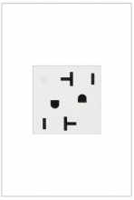  ARCD202W10 - adorne? 20A Tamper-Resistant Dual-Controlled Outlet, White