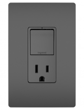  RCD38TRBK - radiant? Single Pole/3-Way Switch with 15A Tamper-Resistant Outlet, Black