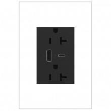  ARTRUSB206ACG4 - adorne? 20A Tamper-Resistant Ultra-Fast USB Type-A/C Outlet, Graphite