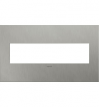  AWC4GBS4 - adorne? Brushed Stainless Steel Four-Gang Screwless Wall Plate