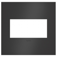  AWC2GSBL4 - adorne? Satin Black Two-Gang Screwless Wall Plate