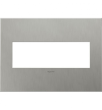  AWC3GBS4 - adorne? Brushed Stainless Steel Three-Gang Screwless Wall Plate