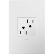  ARTR152W4WP - adorne? 15A Dual Tamper-Resistant Outlet with Gloss White Wall Plate