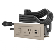 RDSZNI10 - Furniture Power Center Basic Switching Unit with 10' Cord - Nickel