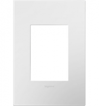  AWP1G3WHW4 - adorne? Gloss White-on-White One-Gang-Plus Screwless Wall Plate with Microban?