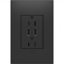  ARTRUSB153G4WP - Dual USB Plus-Size Outlet Combo with Matching Wall Plate