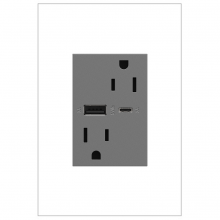  ARTRUSB156ACM4 - adorne? 15A Tamper-Resistant Ultra-Fast USB Type-A/C Outlet, Magnesium