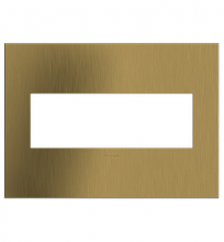  AWC3GBSB4 - adorne? Brushed Satin Brass Three-Gang Screwless Wall Plate