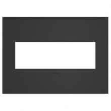  AWC3GSBL4 - adorne? Satin Black Three-Gang Screwless Wall Plate