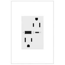  ARTRUSB156ACW4 - adorne? 15A Tamper-Resistant Ultra-Fast USB Type-A/C Outlet, White