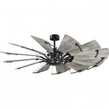  P250000-31M - Springer Collection 60-Inch 12-Blade Matte Black DC Motor Farmhouse Windmill Ceiling Fan