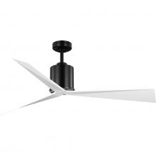  P250109-031 - Paso Collection 60-in Three-Blade Black with Matte White Blades Luxe Industrial Ceiling Fan