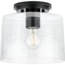  P350213-31M - Adley Collection  One-Light Matte Black Clear Glass New Traditional Flush Mount Light