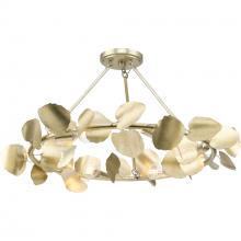  P350263-176 - Laurel Collection 28 in. Six-Light Gilded Silver Transitional Flush Mount