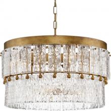  P400367-204 - Chevall Collection Six-Light Gold Ombre Modern Organic Chandelier