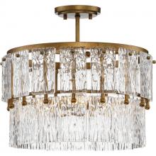 Progress P500443-204 - Chevall Collection Three-Light Gold Ombre Modern Organic Pendant