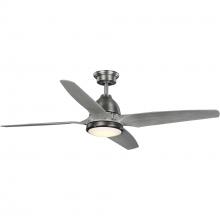  P250009-081-30 - Alleron Collection 4-Blade Grey Weathered Wood 56-Inch DC Motor LED Urban Industrial Ceiling Fan