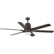  P250026-129-30 - Arlo Collection 60" Indoor/Outdoor Six-Blade Architectural Bronze Ceiling Fan