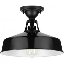  P550070-031 - Cedar Springs Collection Black One-Light Semi-Flush Mount