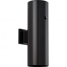  P550104-020-30 - 6"  Antique Bronze LED Outdoor Aluminum Up/Down Wall Mount Cylinder with Photocell