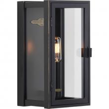  P560267-108 - Stature Collection One-Light Oil Rubbed Bronze and Clear Glass Transitional Style Small Outdoor Wall