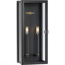  P560269-108 - Stature Collection Two-Light Oil Rubbed Bronze and Clear Glass Transitional Style Large Outdoor Wall