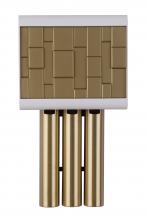  CE3-WSB - Westminster 3 Tube Contemporary Chime in White/Satin Brass