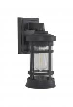  ZA2304-TB-C - Resilience Small Outdoor Lantern in Textured Black, Clear Lens
