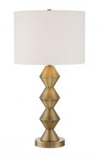  86244 - 1 Light Plated Metal Base Table Lamp in Antique Brass