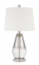  86262 - 1 Light Glass/Metal Base Table Lamp in Ombre Mercury/Brushed Nickel