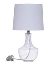  86255 - 1 Light Clear Glass Base Table Lamp