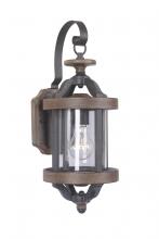  Z7904-TBWB - Ashwood 1 Light Small Outdoor Wall Lantern in Textured Black/Whiskey Barrel
