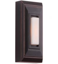  PB5007-OBG - Surface Mount LED Lighted Push Button, Stepped Rectangle in Oiled Bronze Gilded