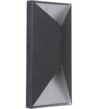  Z3402-TBBA-LED - Peak 2 Light Small LED Outdoor Pocket Sconce in Textured Black/Brushed Aluminum