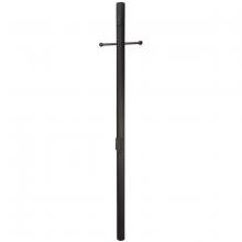  Z8994-TB - 84" Fluted Direct Burial Post w/ Photocell & Convenience Outlet in Textured Black