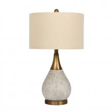  86237 - 1 Light Concrete/Metal Base Table Lamp in Natural Concrete/Antique Brass