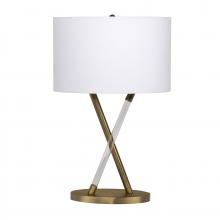  86224 - 1 Light Metal/Acrylic Base Table Lamp in Satin Brass