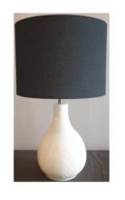  86253 - 1 Light Ceramic Base Table Lamp in White
