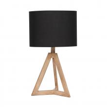  86201 - 1 Light Metal Mini Wood Base Accent Lamp in Natural Wood