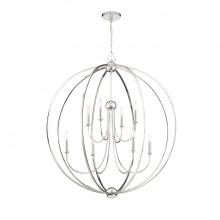  2246-PN_NOSHADE - Libby Langdon for Crystorama Sylvan 8 Light Polished Nickel Chandelier