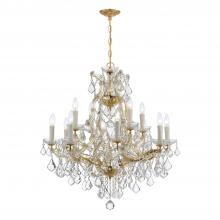  4412-GD-CL-MWP - Maria Theresa 13 Light Hand Cut Crystal Gold Chandelier