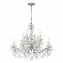  4479-CH-CL-MWP - Maria Theresa 12 Light Hand Cut Crystal Polished Chrome Chandelier