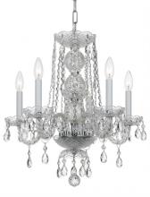 Crystorama 5295-CH-CL-MWP - Traditional Crystal 5 Light Clear Crystal Chrome Mini Chandelier