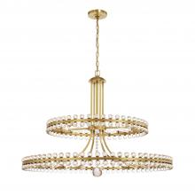  CLO-8890-AG - Clover 24 Light Aged Brass Two-tier Chandelier