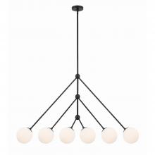  OMN-3006-MK - Omni 6 Light Matte Black Chandelier