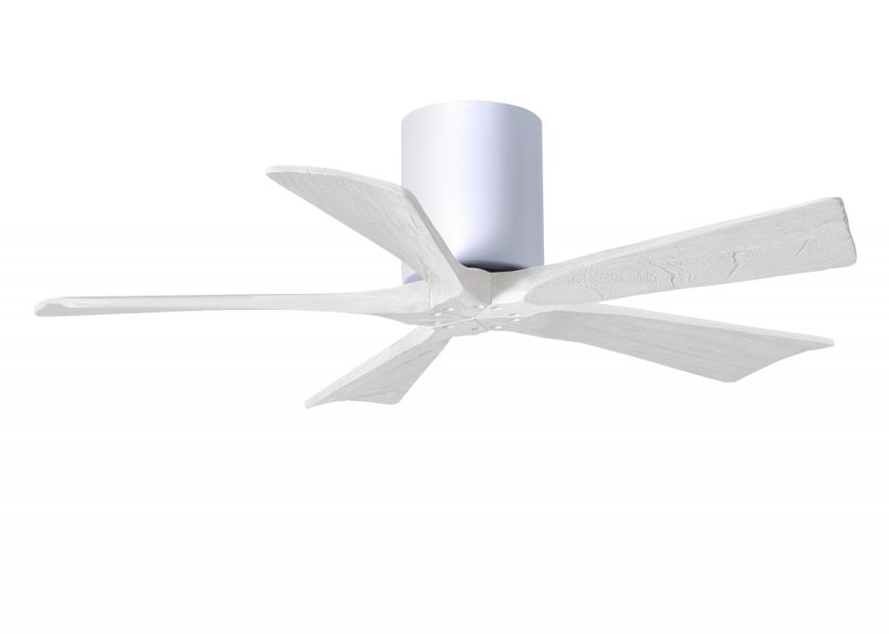 Irene-5H Flush Mounted 42" Ceiling Fan in White and Matte White Blades