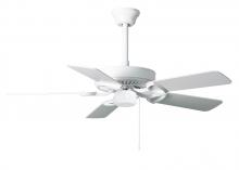 Matthews Fan Company AM-TW-WH-42 - America 3-speed ceiling fan in gloss white finish with 42" white blades. Made in Taiwan