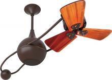  B2K-BZZT-WD - Brisa 360° counterweight rotational ceiling fan in Bronzette finish with solid sustainable mahoga