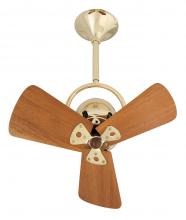 Matthews Fan Company BD-BRBR-WD - Bianca Direcional ceiling fan in Brushed Brass finish with solid sustainable mahogany wood blades.