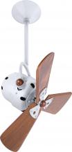 Matthews Fan Company BD-WH-WD - Bianca Direcional ceiling fan in Gloss White finish with solid sustainable mahogany wood blades.